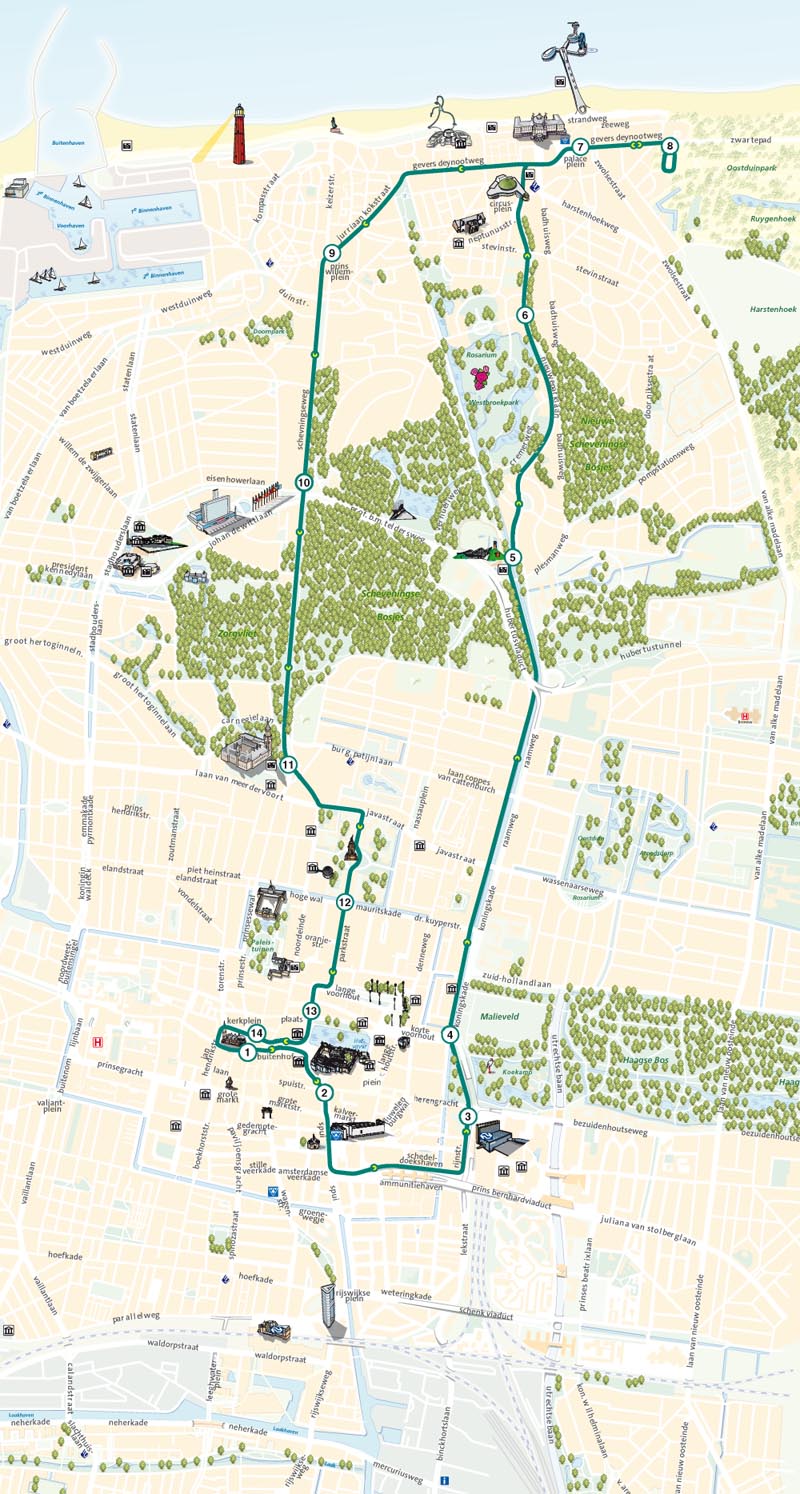 Den Haag Hop On Hop Off Tram Stadtrundfahrt Ab 16 Euro   Kaart Tt Mrt 2023 